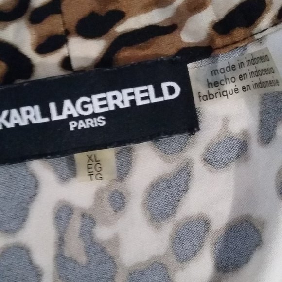 Karl Lagerfeld Leopard Print Blouse - no sleeves - Picture 4 of 5